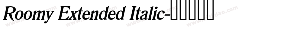 Roomy Extended Italic字体转换